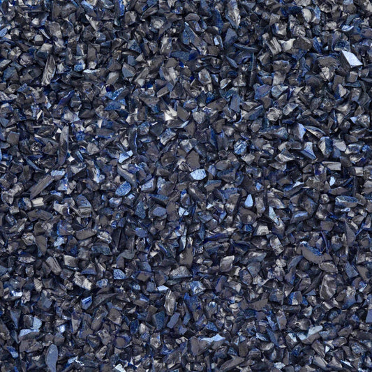 F5 138 Aventurine Blue COARSE 96 COE Frit 8.5 oz Jar- 