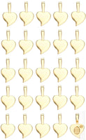 Aanraku HEART Bails GOLD Plated Large 25 Glue On Pendant Findings Gorgeous