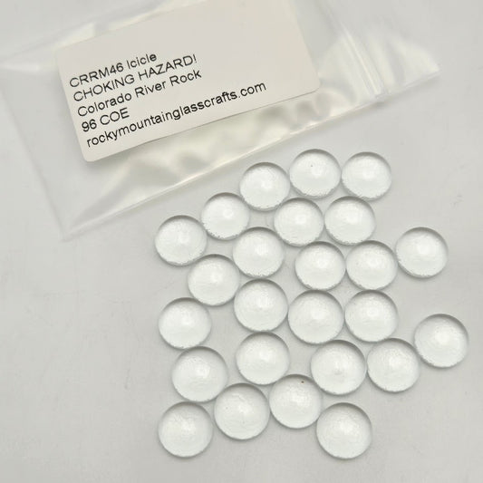 Icicle Clear Medium Design Elements 25 pieces Pebbles Dots System 96 COE Oceanside Compatible- 