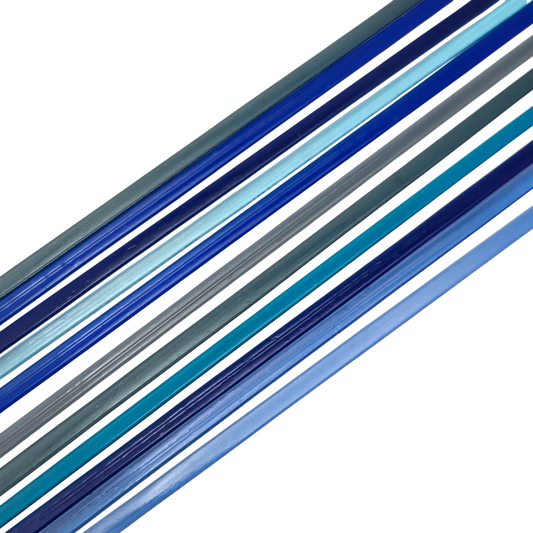 BLUE FAMILY Assorted Noodles Oceanside 96 COE Full 5 oz Tube Fusing Supplies- 