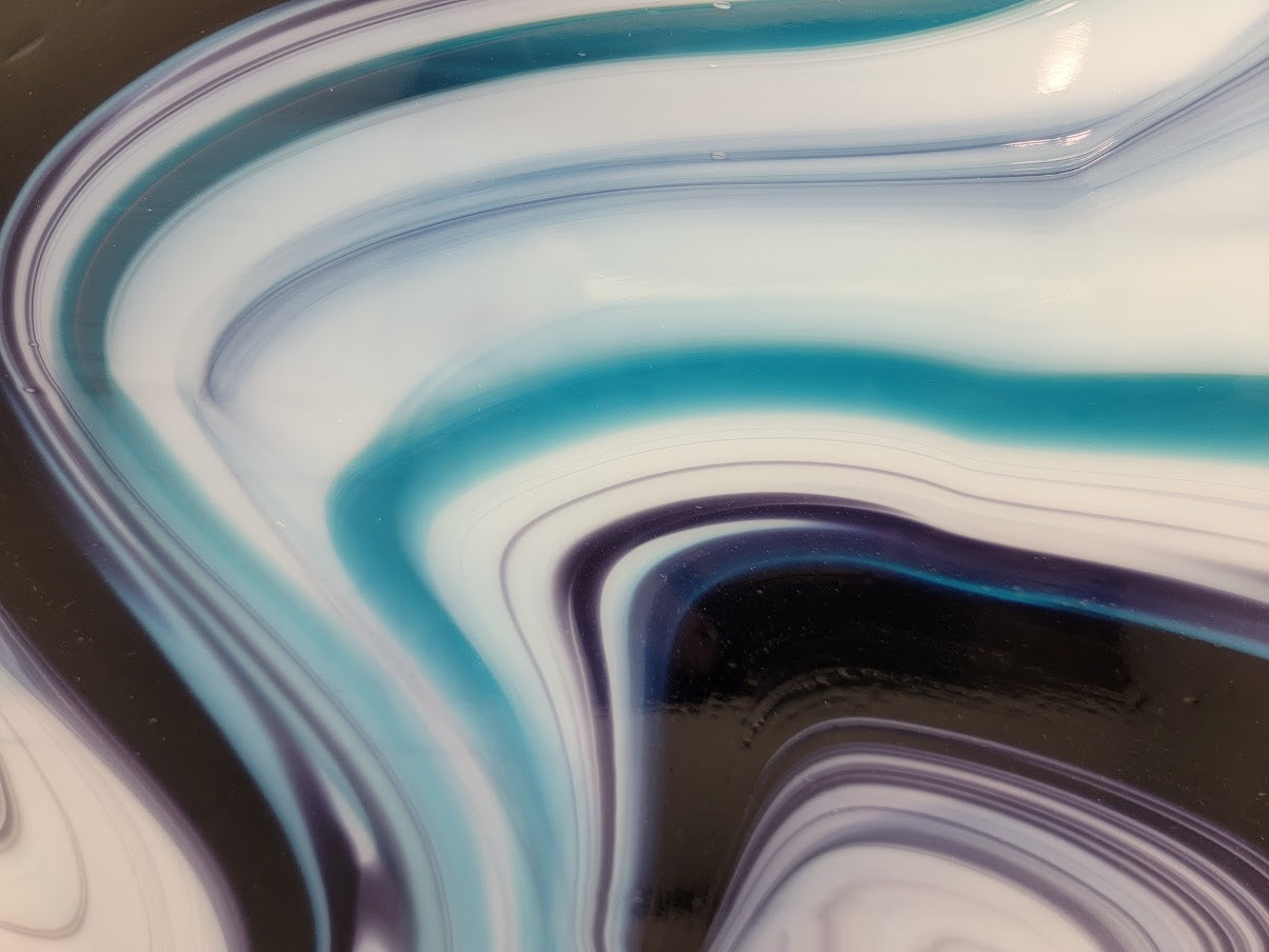 634.52 Blackberry Cream 6 x 6 Inch Oceanside Compatible 96 COE Sheet Glass- 