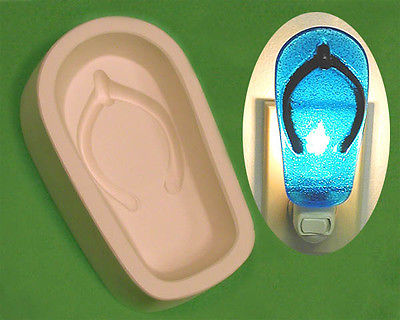 FLIP FLOP 4-inch Little Fritter Earthenware MOLD Small Glass Kilns USA MADE- 