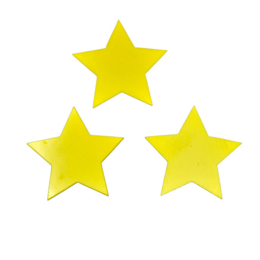 96 COE 2" Yellow Stars (3) Glass Precut Element Designs Fusing Supplies 96COE- 