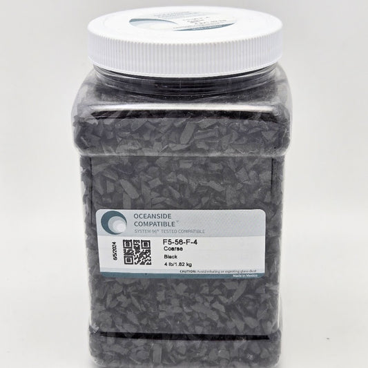 F5 56 96 4 FOUR POUNDS BLACK Opal COARSE OGT System 96 COE Glass Frit- 