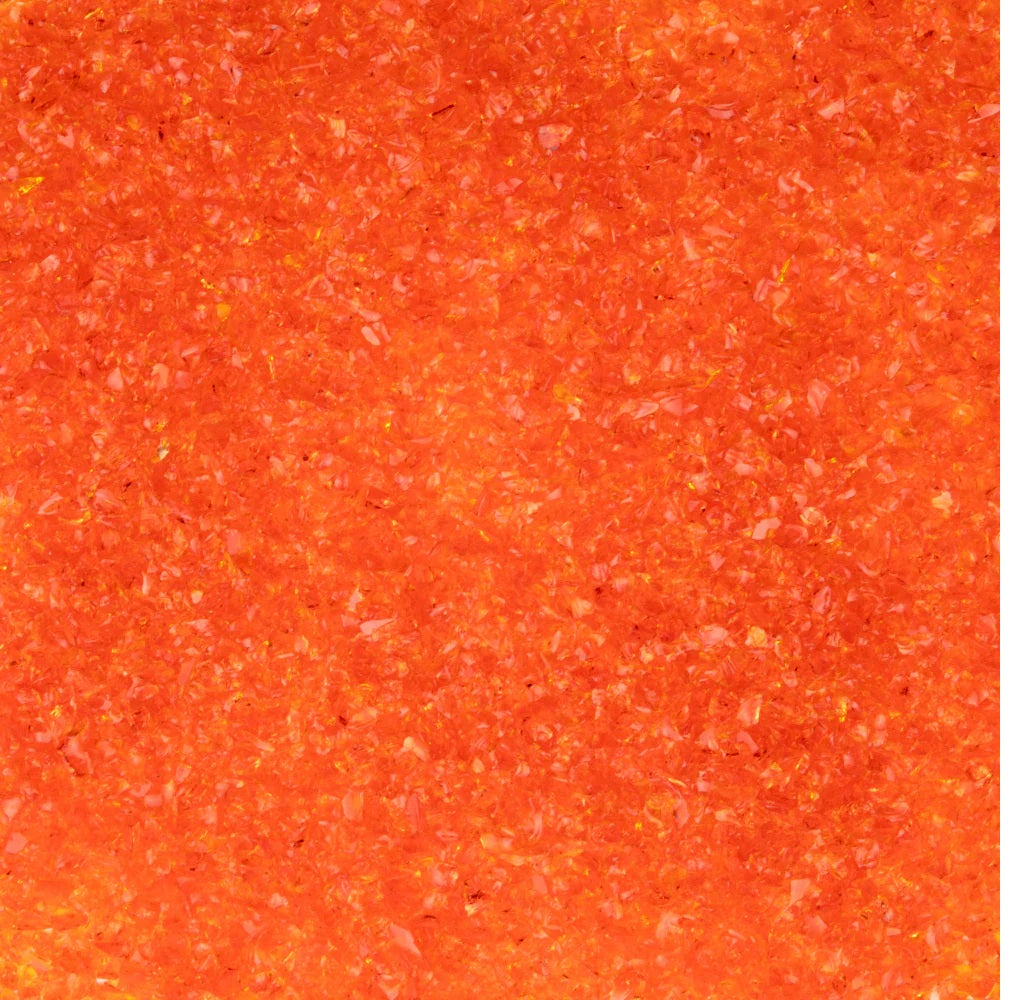 F3 171 Light Orange Transparent MEDIUM 96 COE Frit 8.5 oz Jar- 