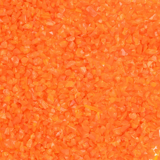 F5 2702 96 Orange Opal COARSE 96 COE Frit 8.5 oz Jar- 