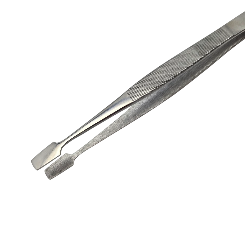 Stamp Holding 4 3/4" Tweezers FOIL & LEAF Stainless Steel Lampworking Hot Glass- 