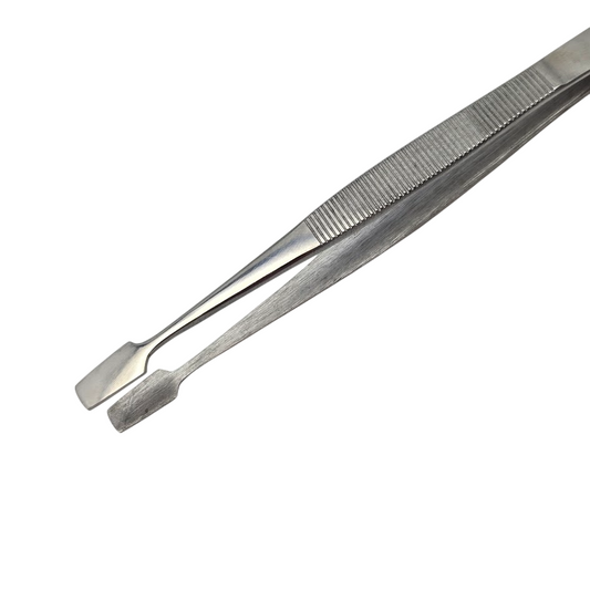 Stamp Holding 4 3/4" Tweezers FOIL & LEAF Stainless Steel Lampworking Hot Glass- 