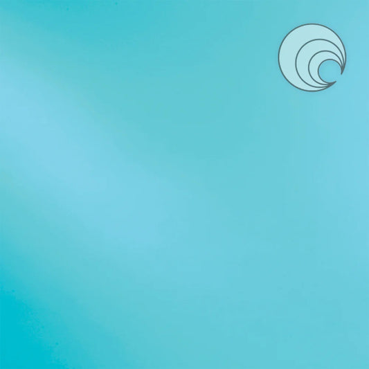 532.1 Caribbean Blue Transparent 12 x 12 Inch Oceanside Compatible 96 COE Sheet Glass- 