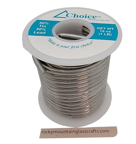 50/50 SOLDER Choice Brand One Pound Spool Stained Glass Supplies Lead Tin- 