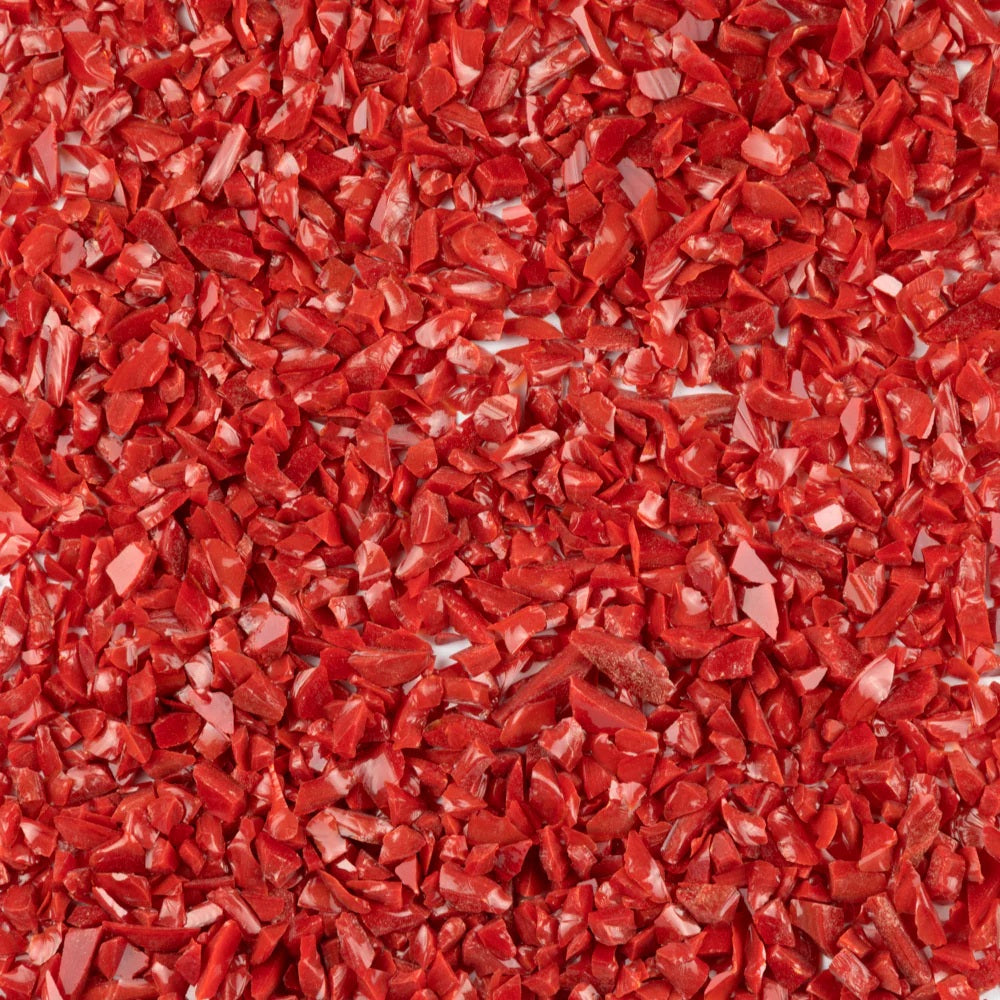 F5 2502 96 Red Opal COARSE 96 COE Frit 8.5 oz Jar- 