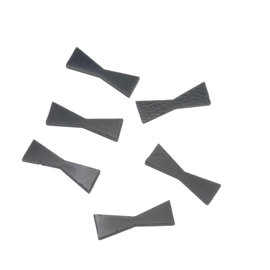 Gray Bow Ties 96 COE Precuts Glass Pack of Six- 