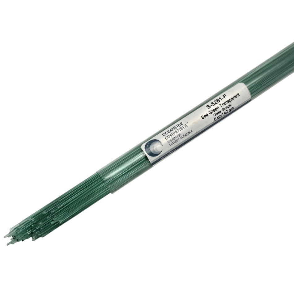 5281 Sea Green Transparent Stringers System 96 COE Full 5 oz Tube Fusing Supplies- 