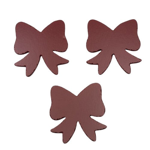 Three Bows 96 COE Precut Glass Shapes Green Red or White Fusing Supplies-Color Red