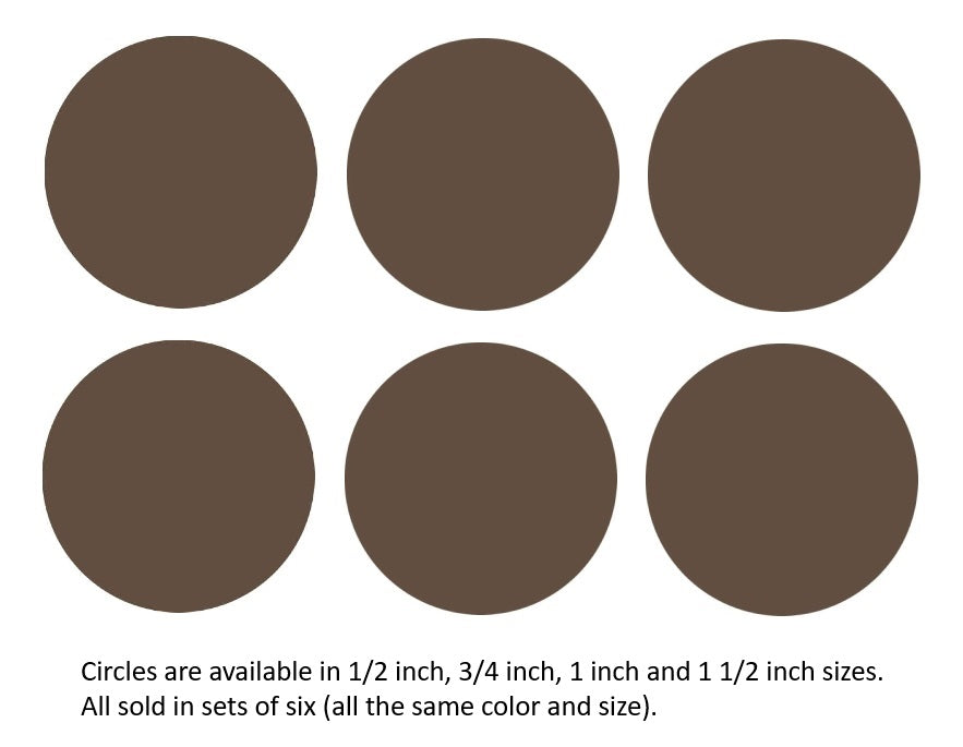 211.76 Chocolate Opal Six 96 COE Glass Circles Precut Choice 1/2, 3/4, 1, 1 1/2 inches Fusing Supplies- 