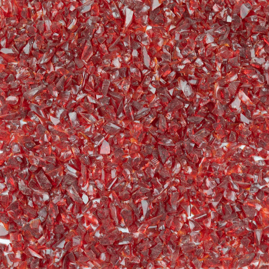 F5 151 96 Cherry Red Transparent COARSE 96 COE Frit 8.5 oz Jar- 