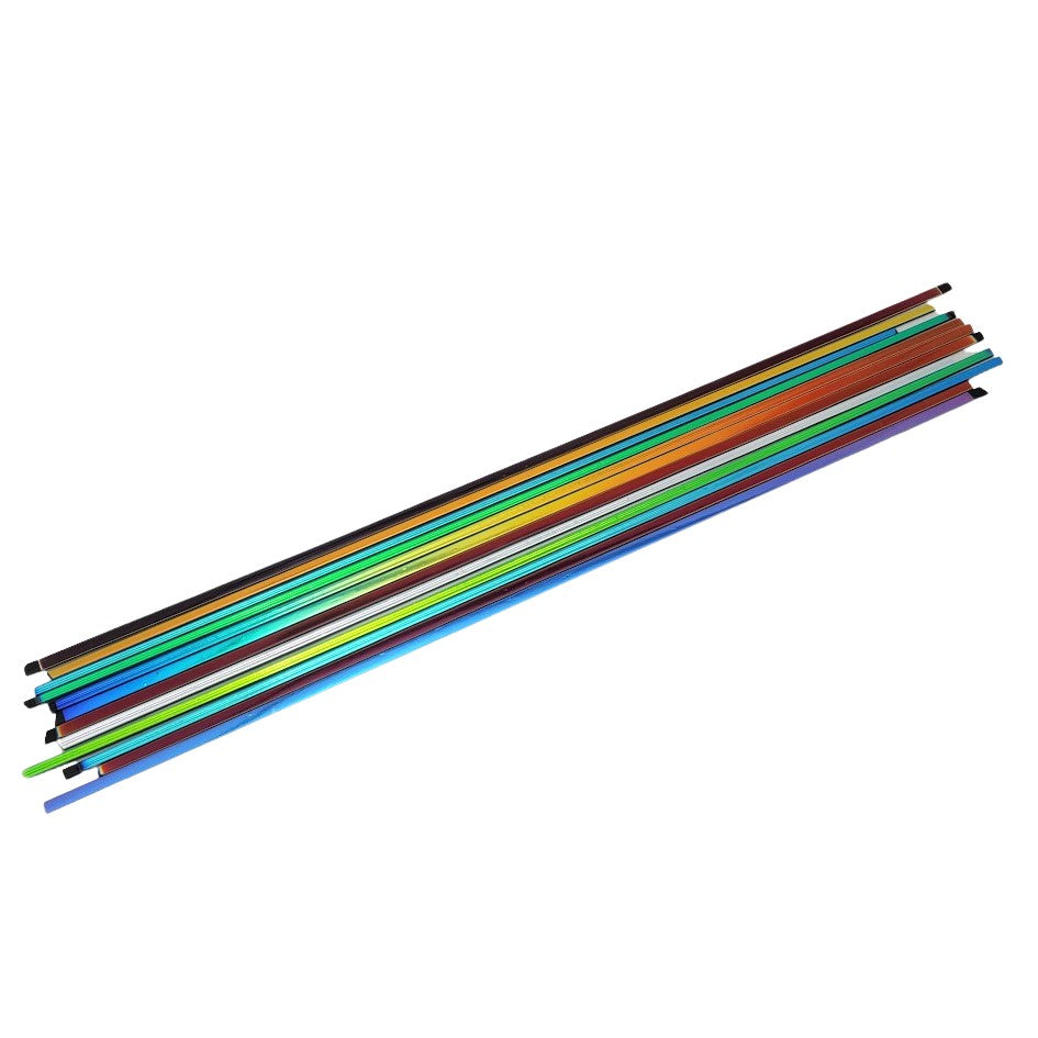 CBS Dichroic Noodles on Black OGT System 96 COE Fusing Supplies Rainbow- 