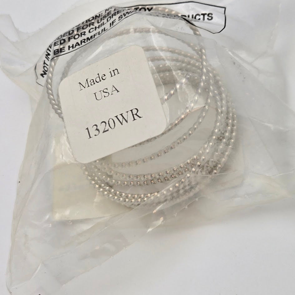 16ga Full Hard Twisted Square Solid Sterling Silver Five Feet Wrapping Wire Made in the US- 