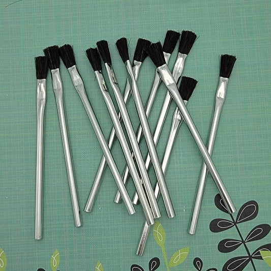 12 Acid Quality FLUX & PATINA BRUSHES for Stained Glass Tools & Supplies  Dozen- 