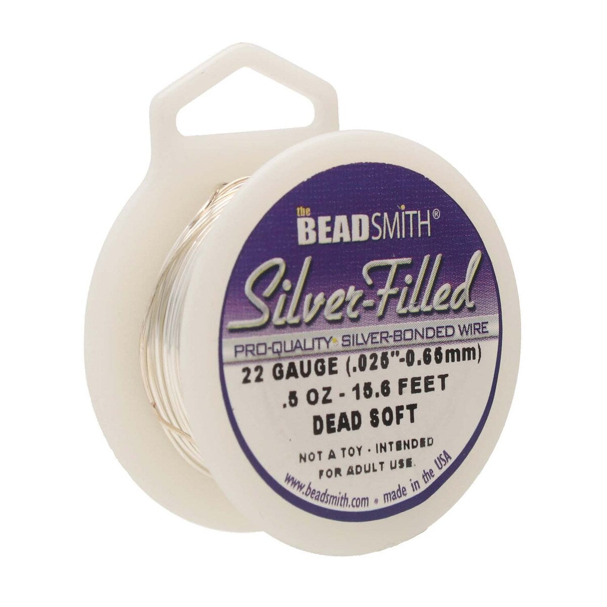 Beadsmith Pro Silver Bonded Filled Wire Half Hard Dead Soft 18 20 22 22 26 28 ga-Gauge Size Hardness Length 22ga Dead Soft 15.6 ft