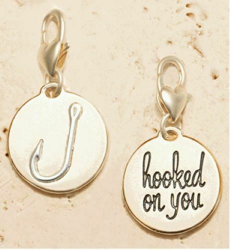 Hooked On You Two-sided Gold & Silver Amanda Blu Fishing Love Gift Engagement- 