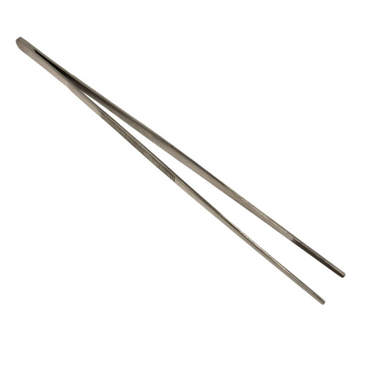 12" Blunt Serrated Tweezers Stainless Steel Lampworking Hot Glass Supplies Tools- 
