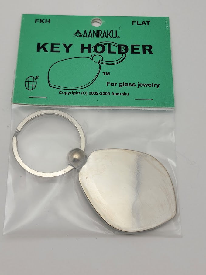 KEY RING Flat Finding Display Fused Glass Cabachons Aanraku Wonderful Quality- 
