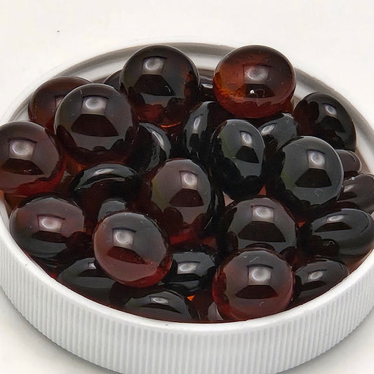 Amber Medium Design Elements 25 pieces Pebbles Dots System 96 COE Oceanside Compatible- 