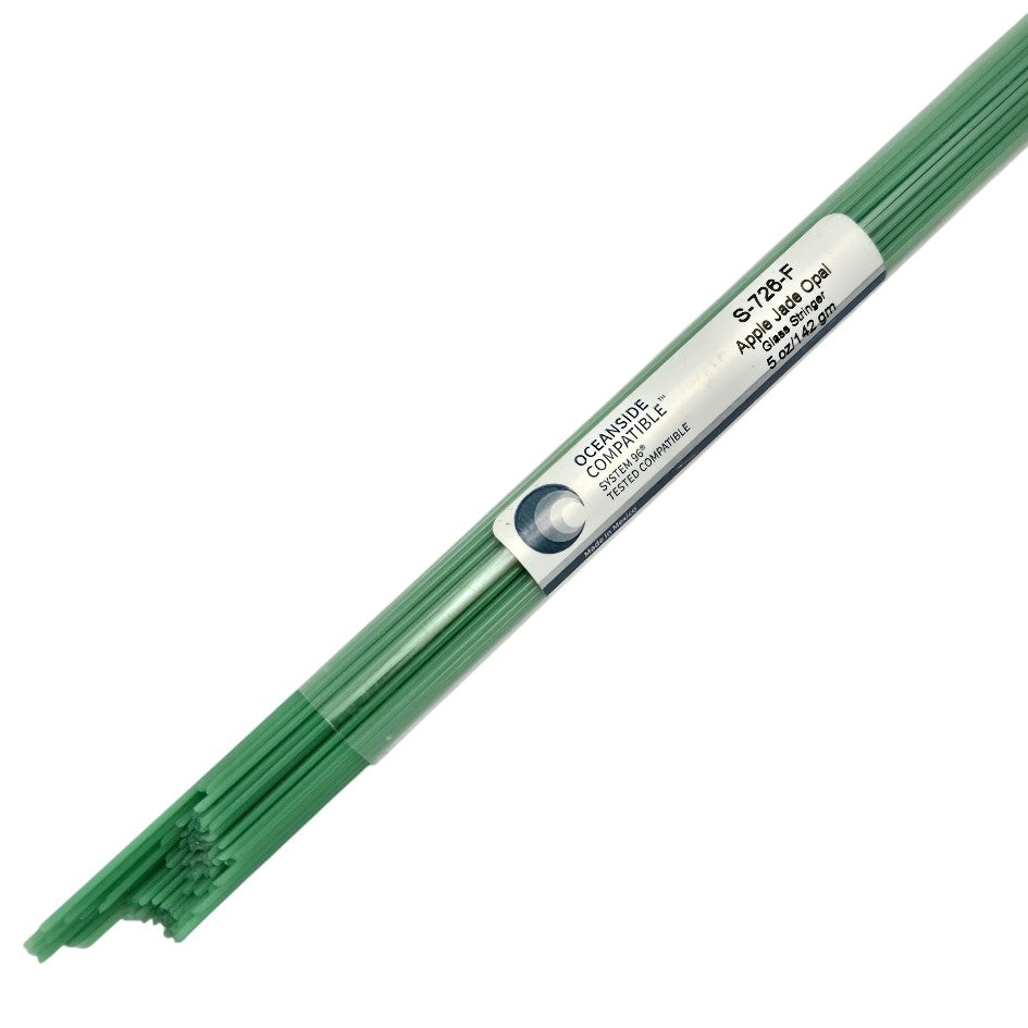 726 Apple Jade Opal Stringers System 96 COE Full 5 oz Tube Fusing Supplies- 