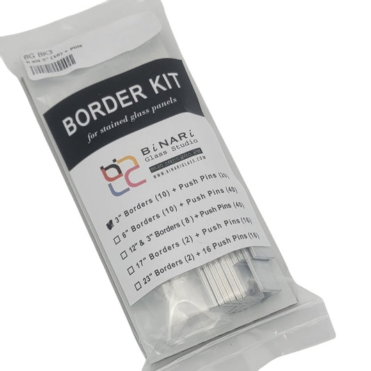 Border Kit - 3 inch 10 pieces with Push Pins Stained Glass Soldering Supplies Blocks For Layout- 
