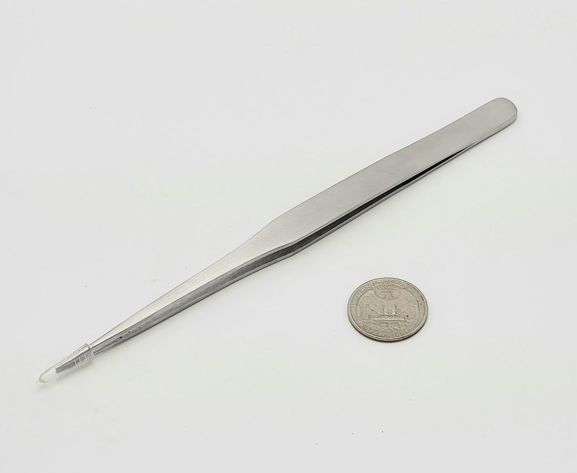 7" Pointed Smooth Tweezers Stainless Steel Lampworking Hot Glass Supplies Tools- 