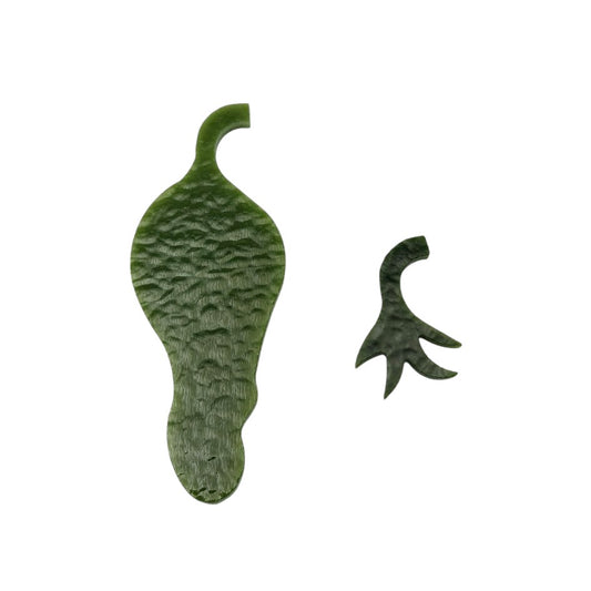 90 COE Green Chili Pepper Precut Glass Shapes Vegetables for Fusing and Mosaics- 