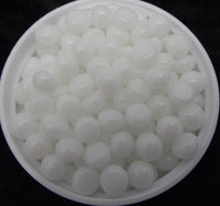 1/4" 6-7mm Glass Handmade Design Elements Oceanside System 96 COE Pebbles Circles Dots-Model White Opal