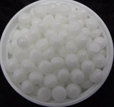 1/4" 6-7mm Glass Handmade Design Elements Oceanside System 96 COE Pebbles Circles Dots-Model White Opal
