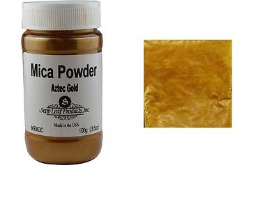 Mica Powder AZTEC GOLD Fusing Flameworking Craft 100g Full Container Pixi Dust- 