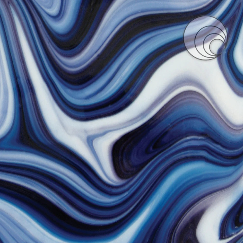 634.52 Blackberry Cream 12 x 12 Inch Oceanside Compatible 96 COE Sheet Glass Treat- 