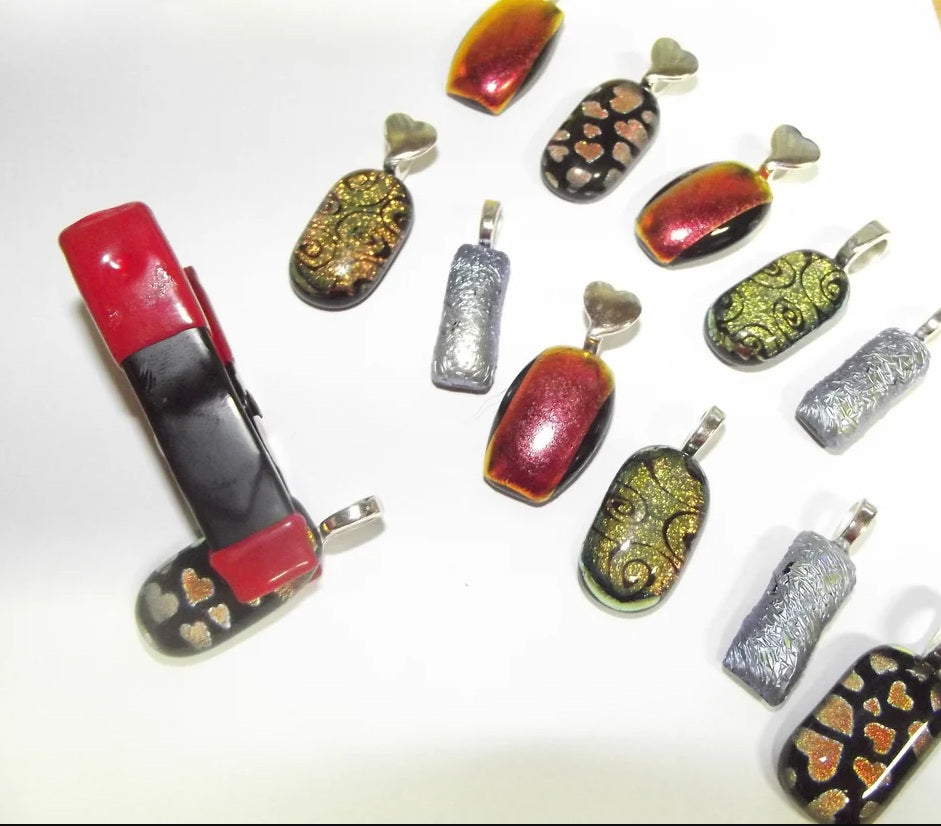 Best Seller! 2" Metal Spring Loaded Clamps Set of 12 Glue up Fused Glass Jewelry- 