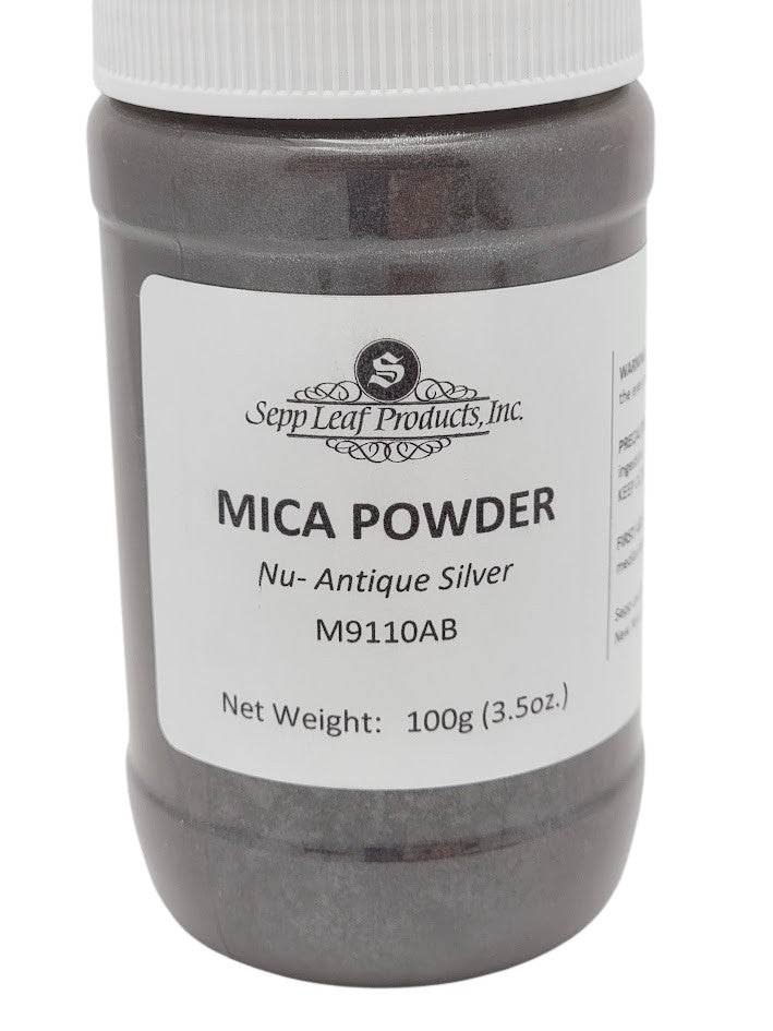 Mica Powder Nu Antique Silver Fusing Flameworking 3.5 oz Pixi Dust Any COE Glitter- 
