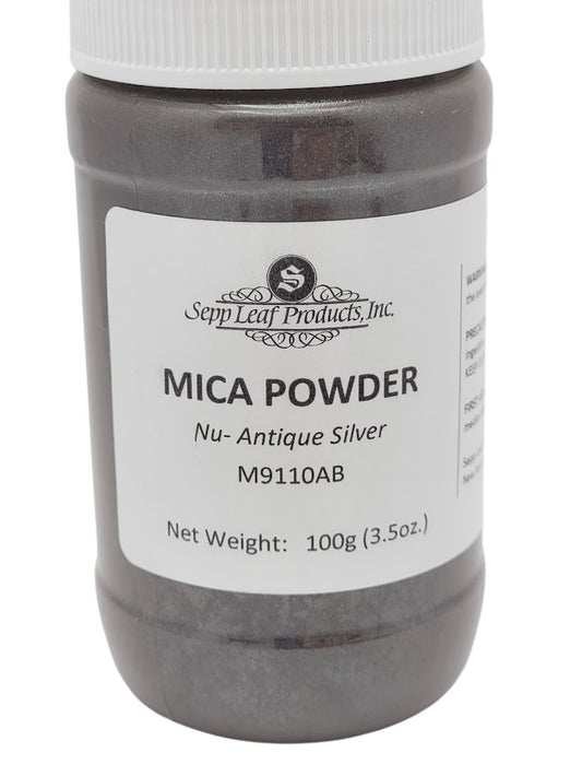 Mica Powder Nu Antique Silver Fusing Flameworking 3.5 oz Pixi Dust Any COE Glitter- 
