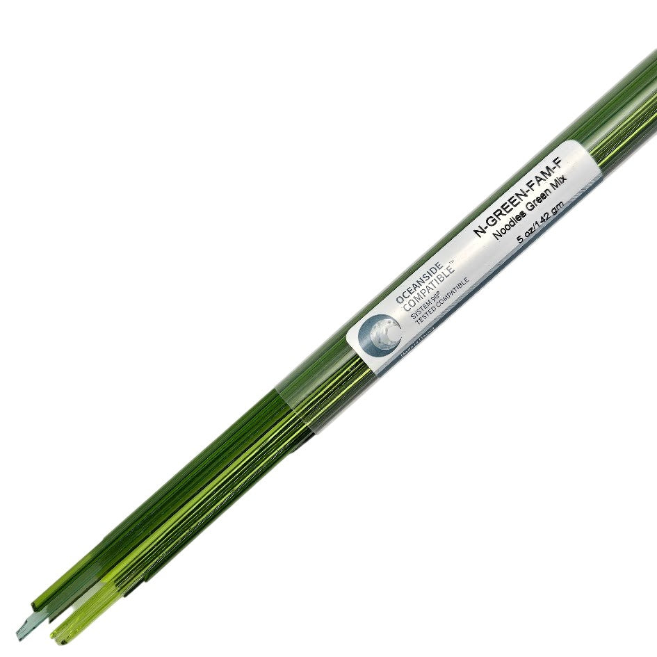 GREEN FAMILY Assorted Noodles Oceanside 96 COE Full 5 oz Tube Fusing Supplies- 