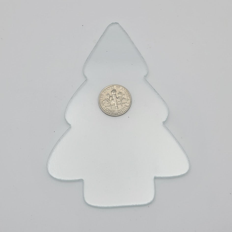 96 COE Christmas Tree Cakes Precut Glass Shapes Clear Or White Fusing Supplies-Color Clear Base