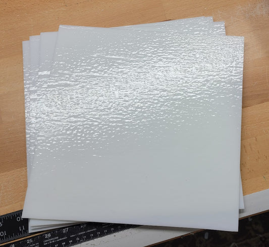FOUR SHEETS 0113 Tekta 3mm WHITE 12 x 12 inches Fusing Bullseye 90 COE Glass- 
