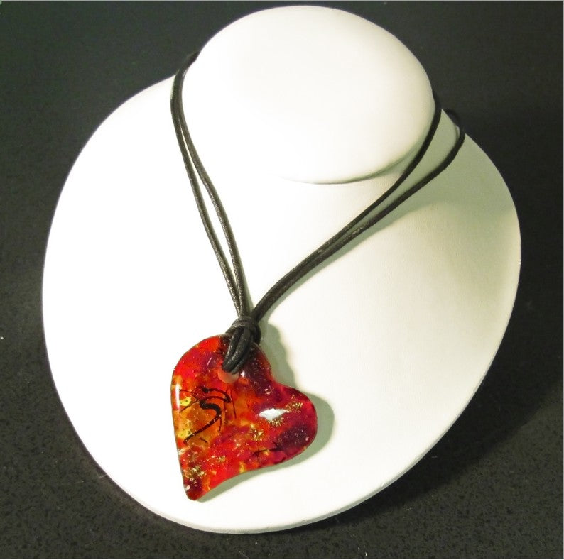 HOLEY HEART Fritter Mold Makes Castings Tag Necklace Pendant Jewelry Ornament- 
