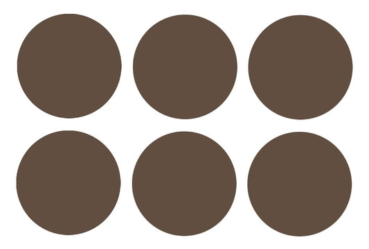 211.76 Chocolate Opal Six 96 COE Glass Circles Precut Choice 1/2, 3/4, 1, 1 1/2 inches Fusing Supplies- 