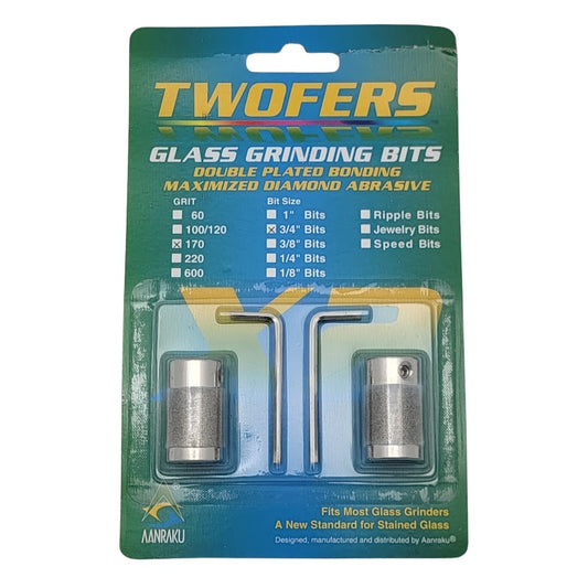 Grinder Bits Diamond  3/4"  Twofers 2 Pack 170 Grit Fits MOST Inland Glastar