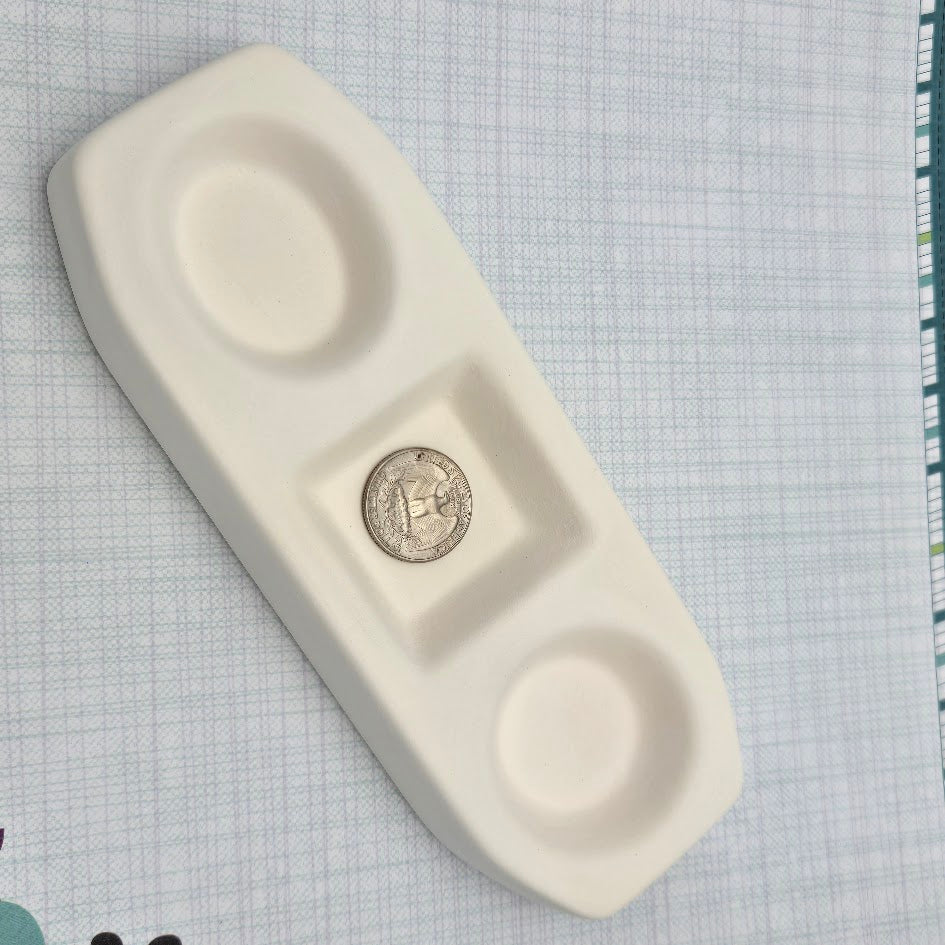 Round Square Oval Colour De Verre THREE Mixed PENDANTS Fusing Mold Key Fob- 