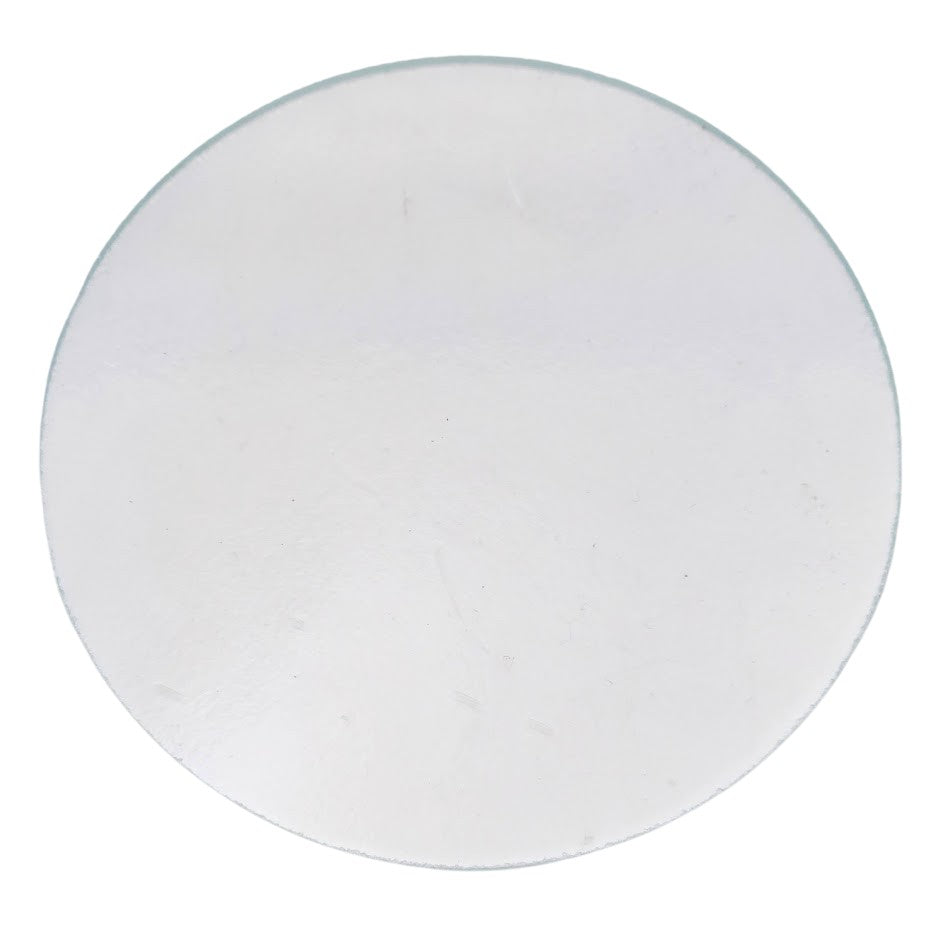 4 inch Circle Icicle Clear Precut 96 COE Glass- 