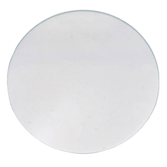 4 inch Circle Icicle Clear Precut 96 COE Glass- 