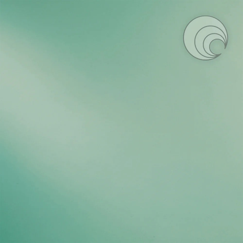 528.1 Sea Green Transparent 12 x 12 Inch Oceanside Compatible 96 COE Sheet Glass- 