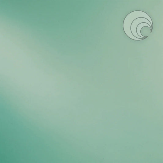 528.1 Sea Green Transparent 12 x 12 Inch Oceanside Compatible 96 COE Sheet Glass- 